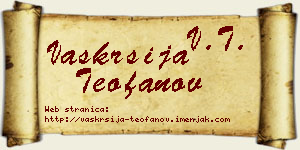 Vaskrsija Teofanov vizit kartica